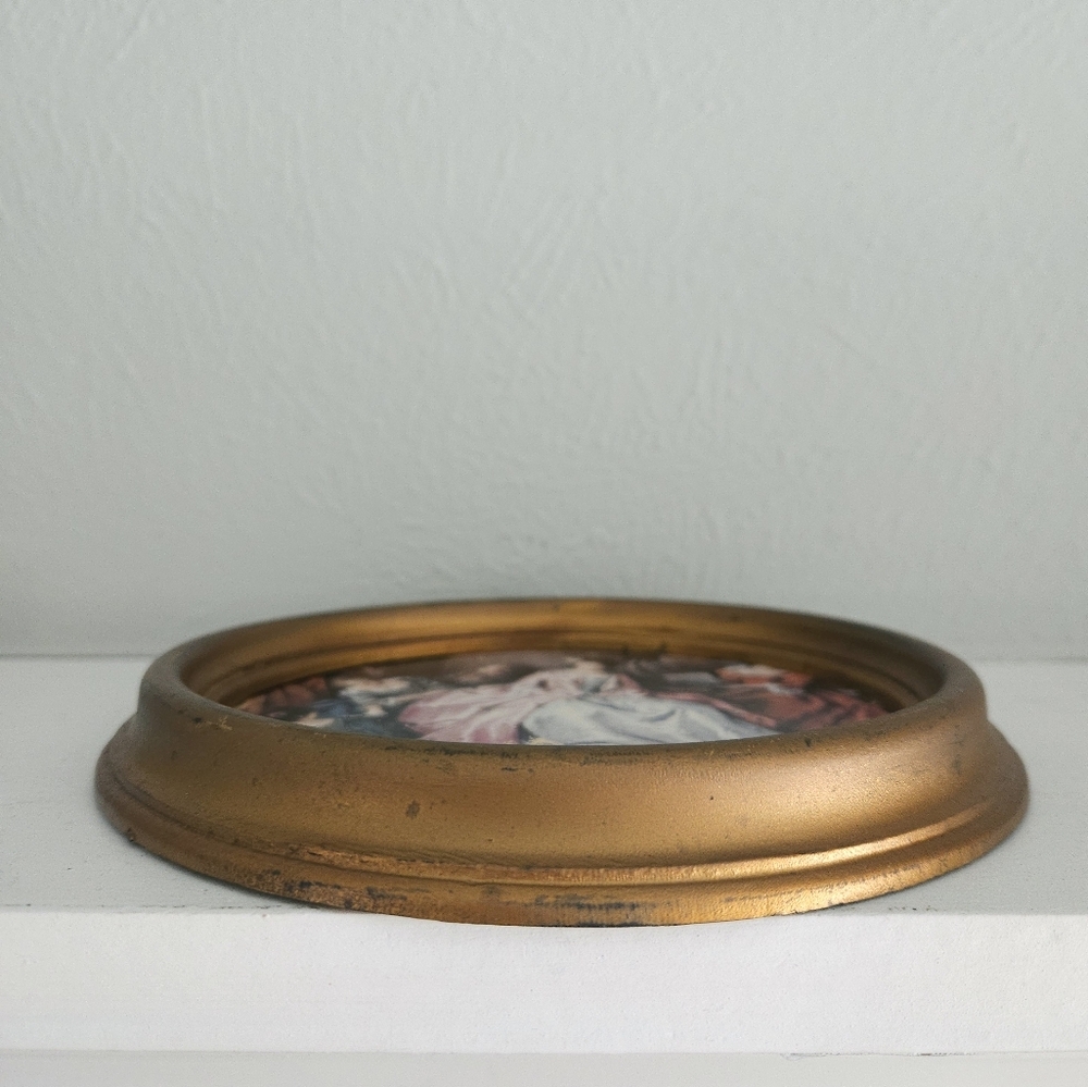 Vintage Patter G.B. Florence Italy Framed Mini Painting - Picture 5 of 5
